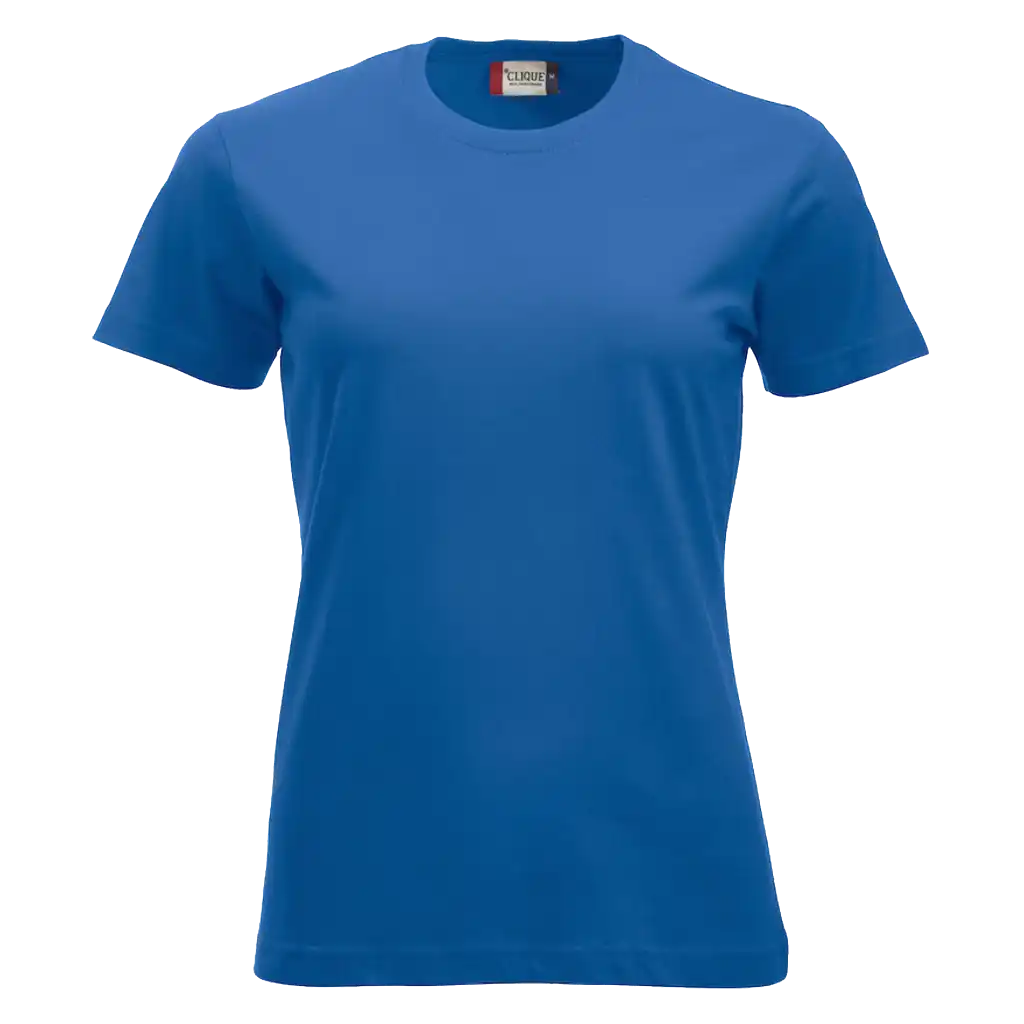 Keskisininen Clique New Classic-T Women – perinteinen t-paita painettuna logolla