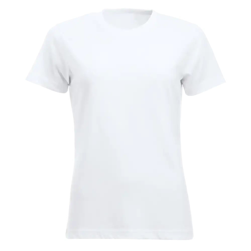 Valkoinen Clique New Classic-T Women – klassinen naisten t-paita omalla logolla