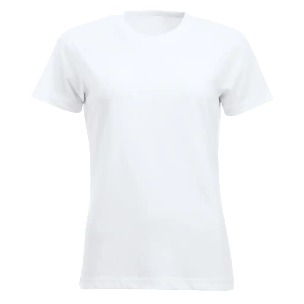Valkoinen Clique New Classic-T Women – klassinen naisten t-paita omalla logolla