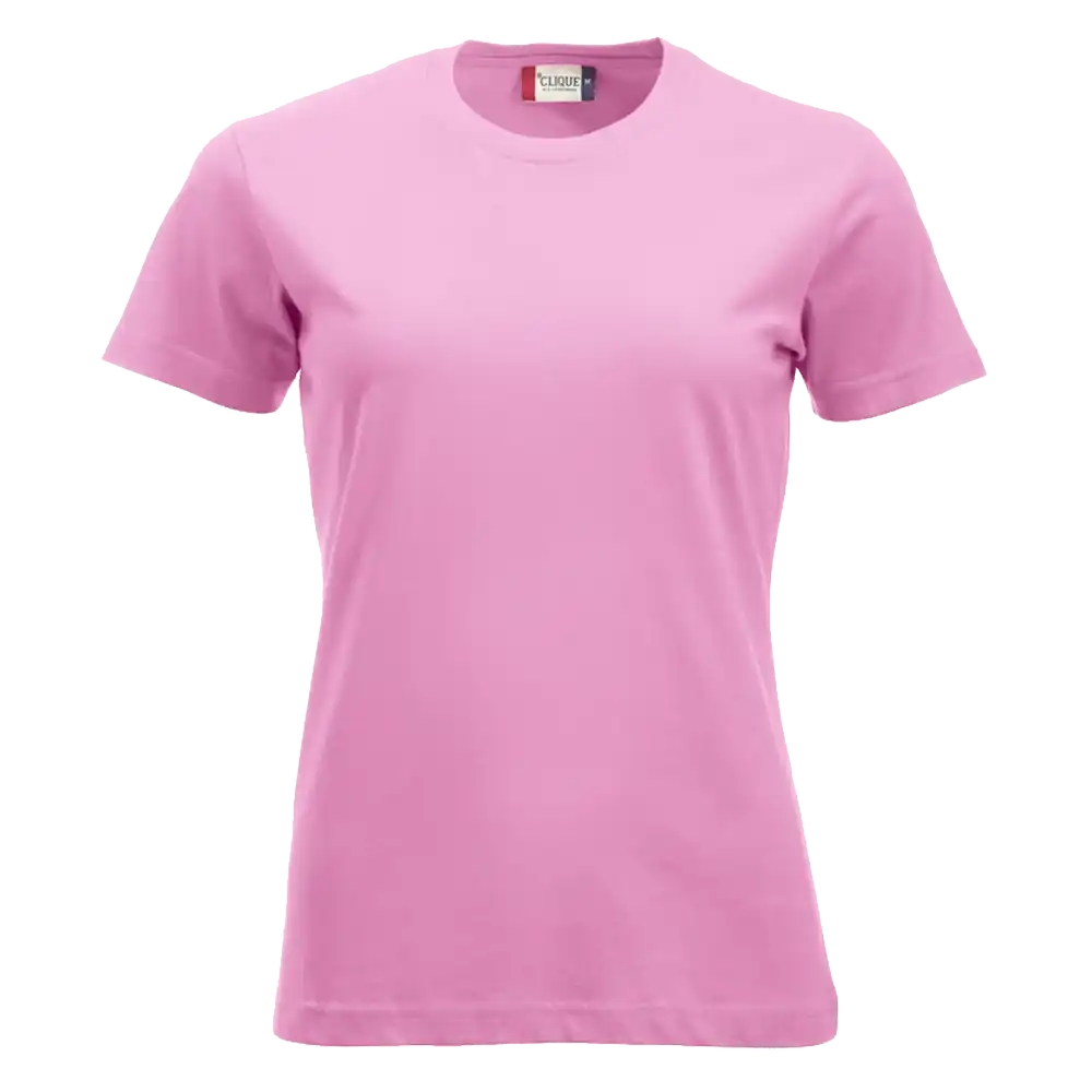 Kirkkaanpinkki Clique New Classic-T Women – trendikäs naisten t-paita painatuksella