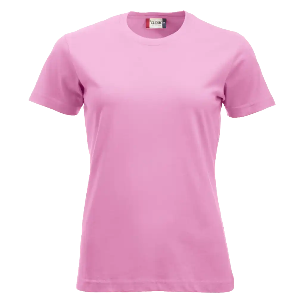 Kirkkaanpinkki Clique New Classic-T Women – trendikäs naisten t-paita painatuksella