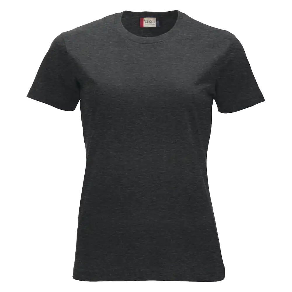 Meleerattu antrasiitti Clique New Classic-T Women – tumma ja elegantti t-paita yrityksille