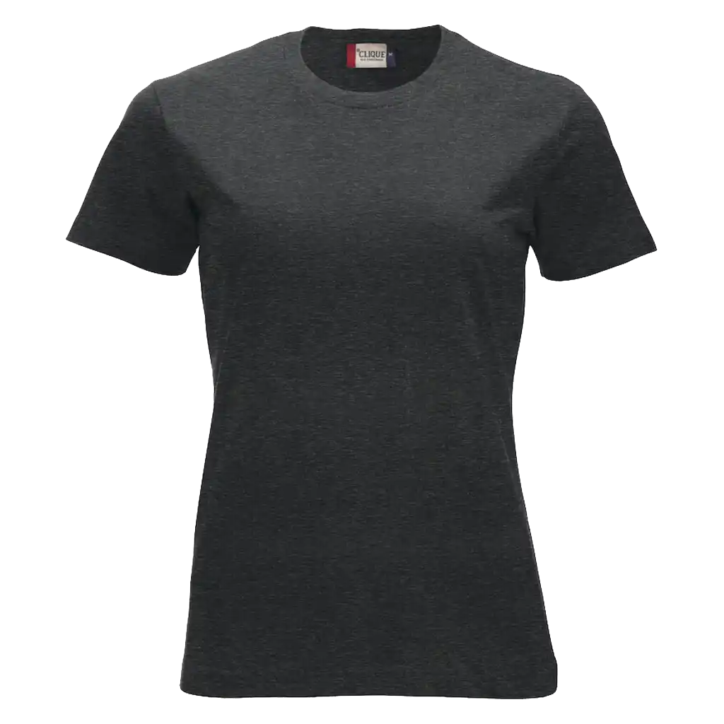 Meleerattu antrasiitti Clique New Classic-T Women – tumma ja elegantti t-paita yrityksille