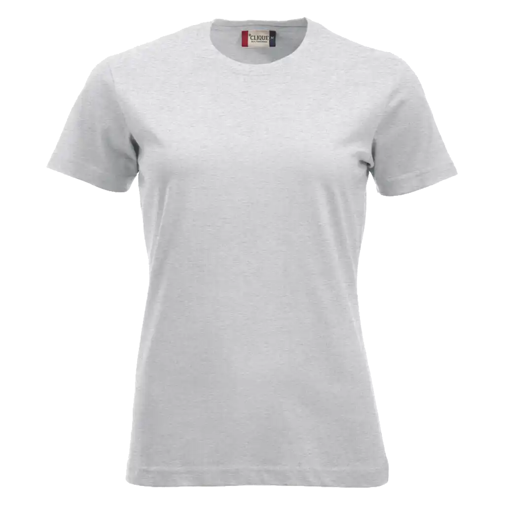 Tuhka Clique New Classic-T Women – kevyt harmaa t-paita omalla logolla