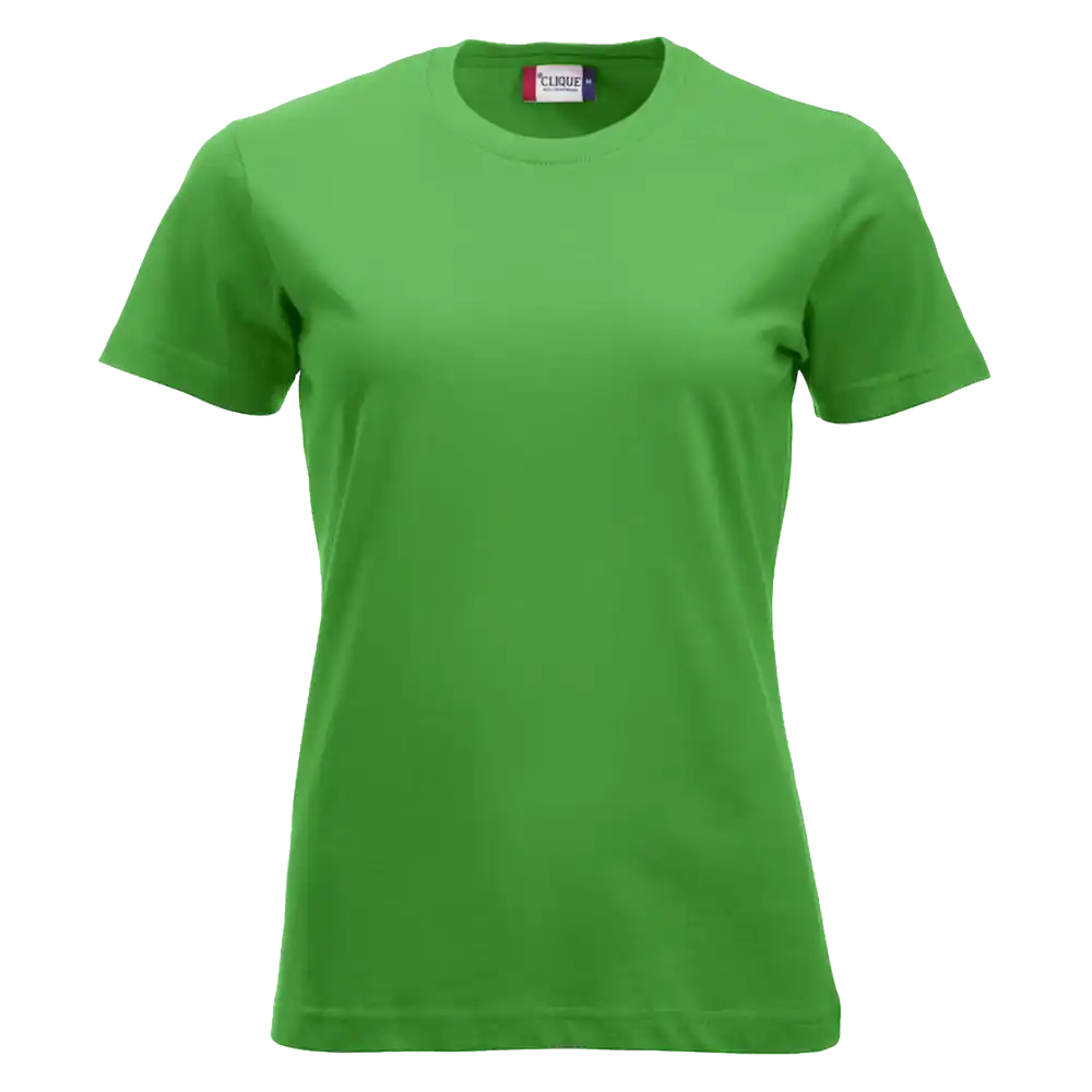 Omenanvihreä Clique New Classic-T Women – raikas ja mukava t-paita yrityksen logolla