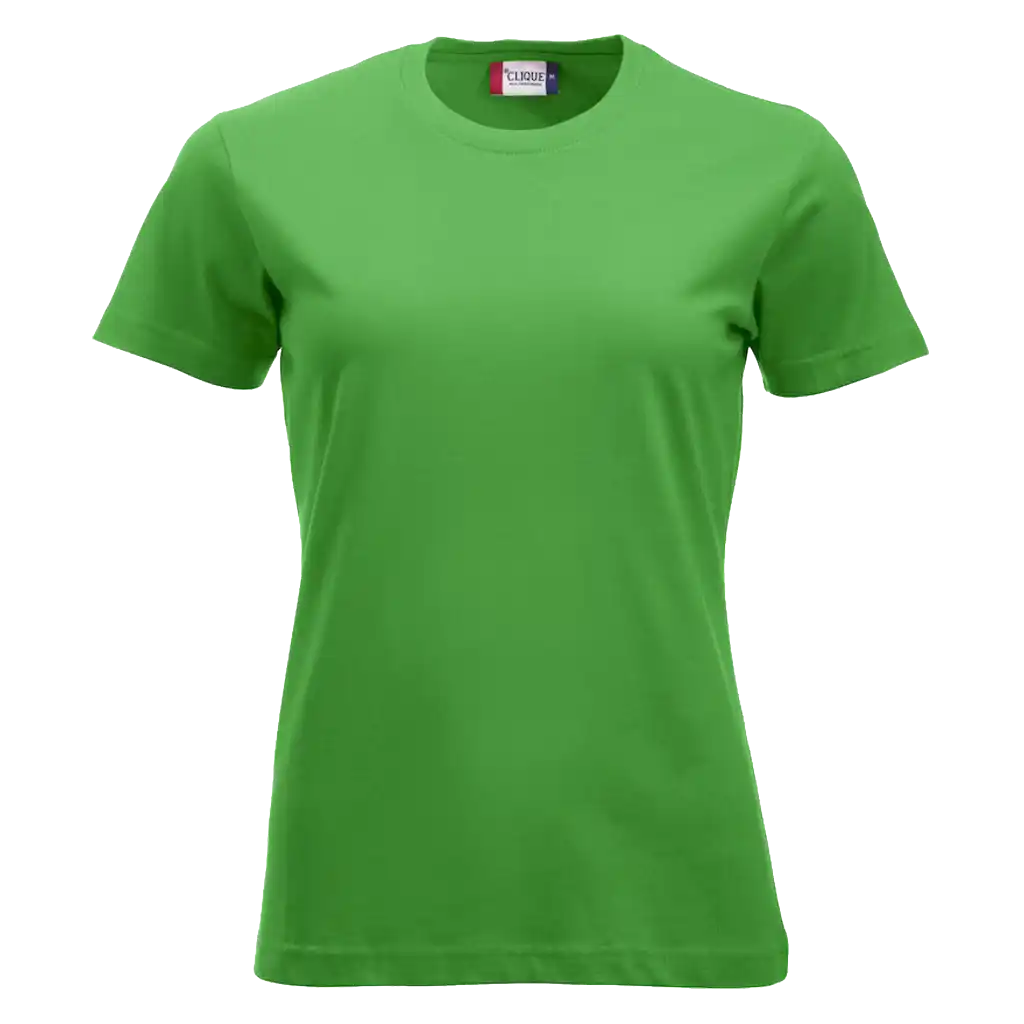 Omenanvihreä Clique New Classic-T Women – raikas ja mukava t-paita yrityksen logolla