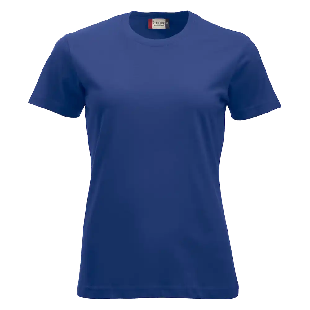 Syvänsininen Clique New Classic-T Women – laadukas puuvillainen paita yrityksille