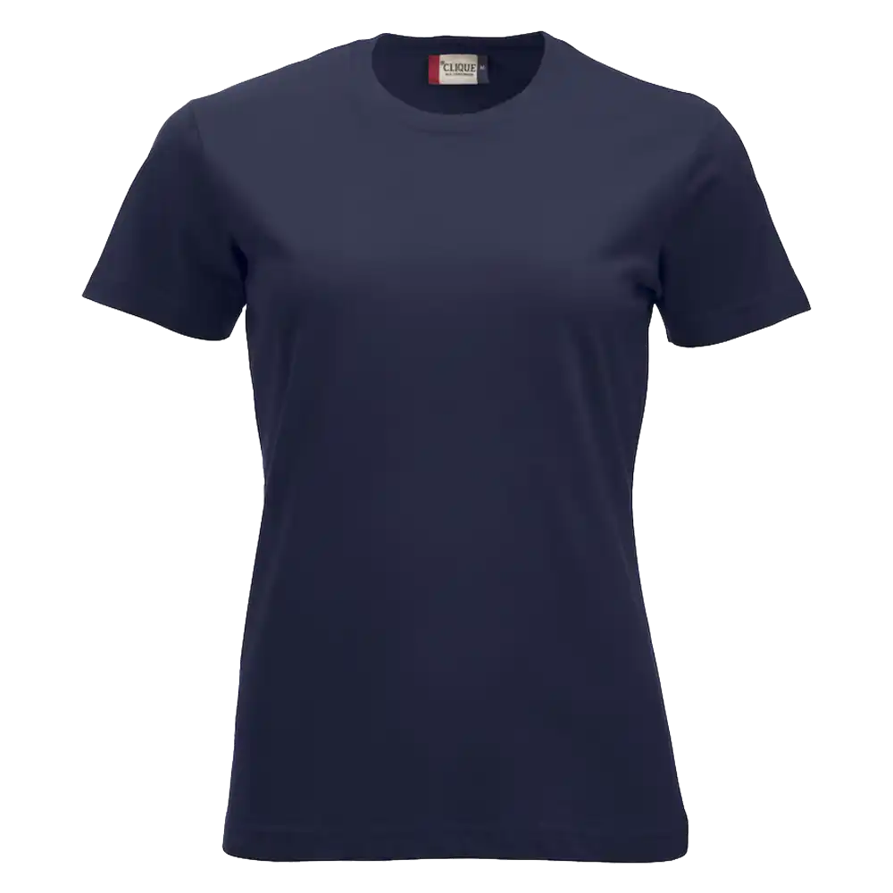 Tummansininen Clique New Classic-T Women – ajaton ja tyylikäs paita painettuna logolla