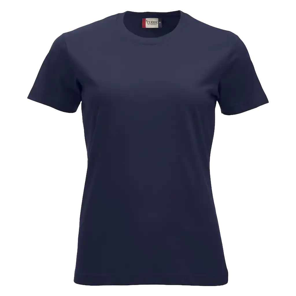 Tummansininen Clique New Classic-T Women – ajaton ja tyylikäs paita painettuna logolla