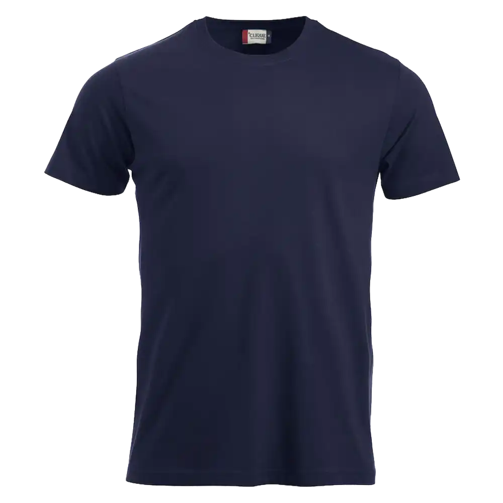 Tummansininen Clique New Classic-T – ajaton ja kestävä t-paita omalla logolla