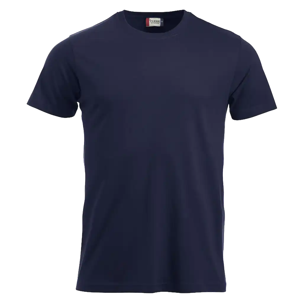 Tummansininen Clique New Classic-T – ajaton ja kestävä t-paita omalla logolla