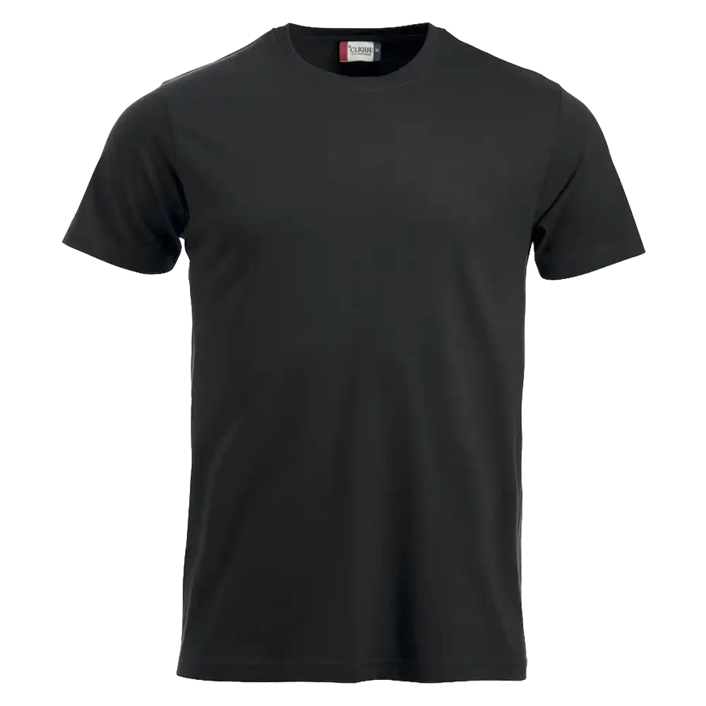 Musta Clique New Classic-T – klassinen ja monikäyttöinen t-paita omalla logolla
