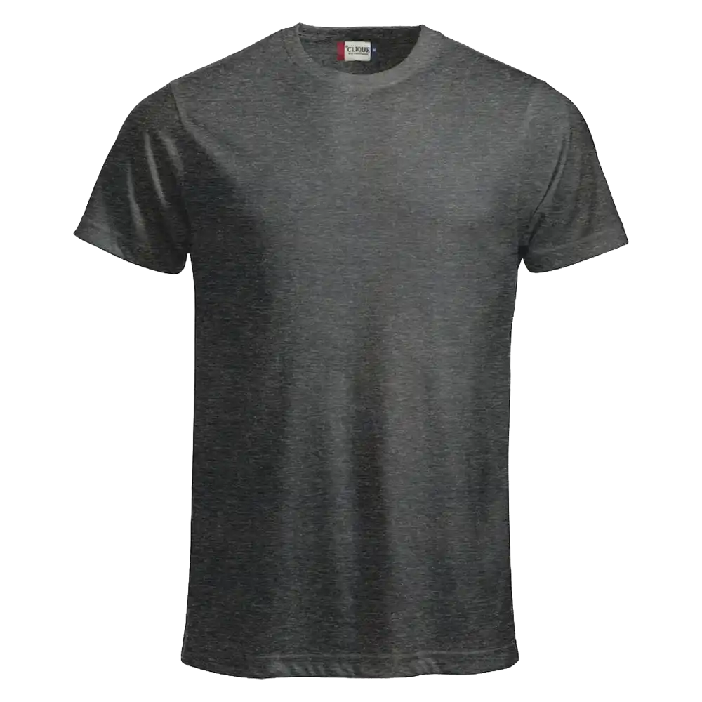 Meleerattu antrasiitti Clique New Classic-T – tumma ja tyylikäs t-paita yrityksille
