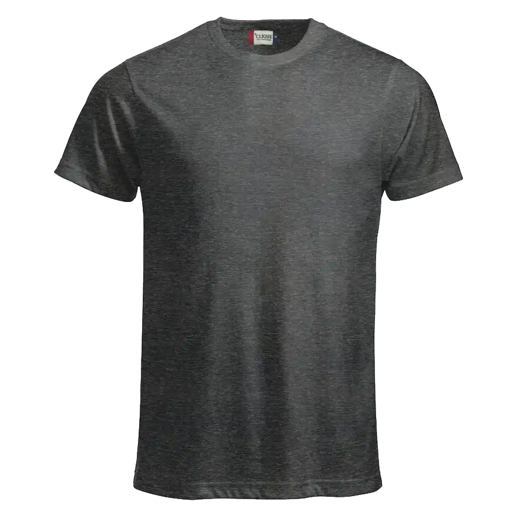 Meleerattu antrasiitti Clique New Classic-T – tumma ja tyylikäs t-paita yrityksille
