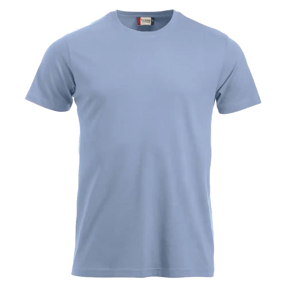 Vaaleansininen Clique New Classic-T – klassinen t-paita yrityksen painatuksella