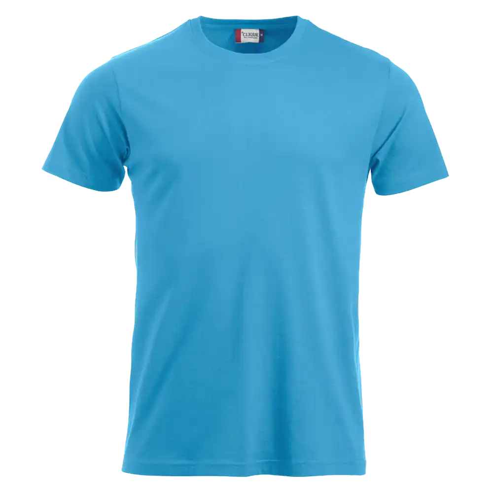 Turkoosi Clique New Classic-T – raikas ja mukava t-paita yrityksen painatuksella