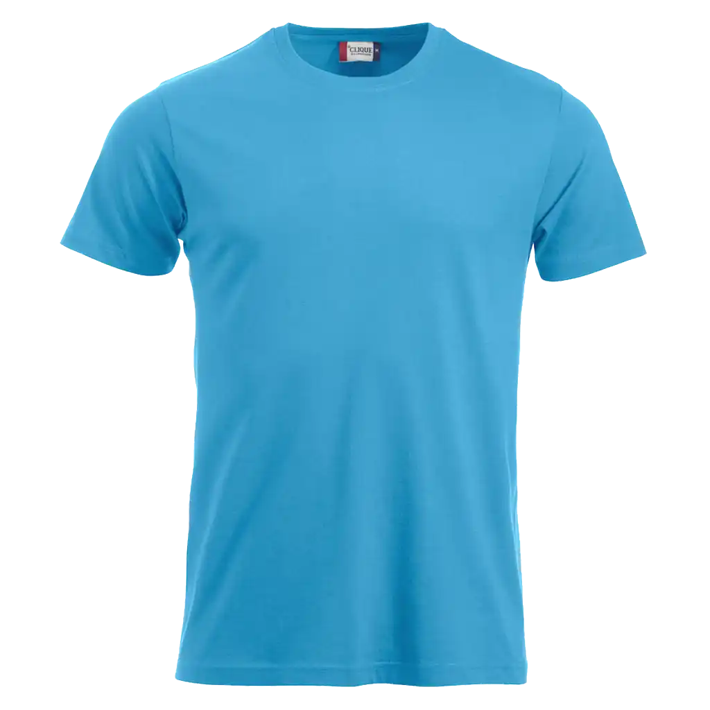 Turkoosi Clique New Classic-T – raikas ja mukava t-paita yrityksen painatuksella
