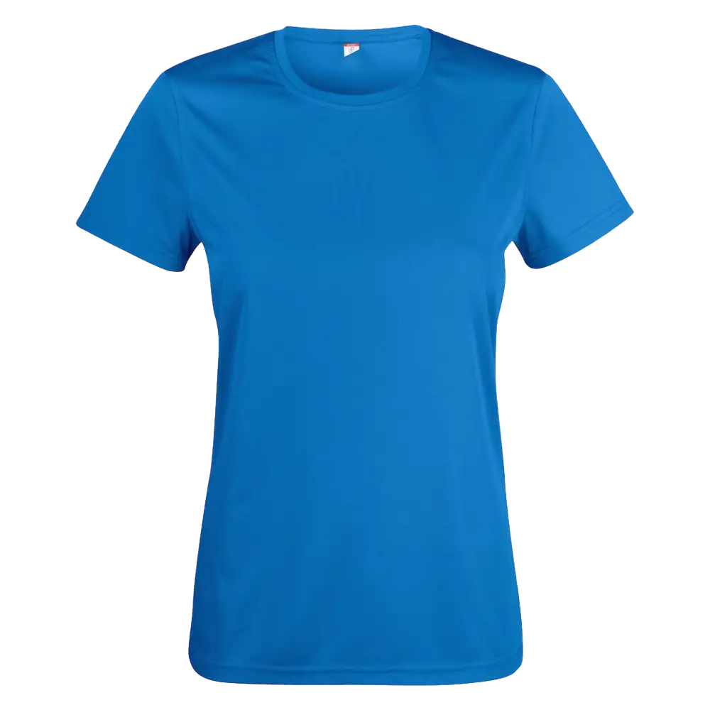 Keskisininen Clique Basic Active-T Women 029039 – hengittävä ja kestävä naisten urheilupaita painettuna