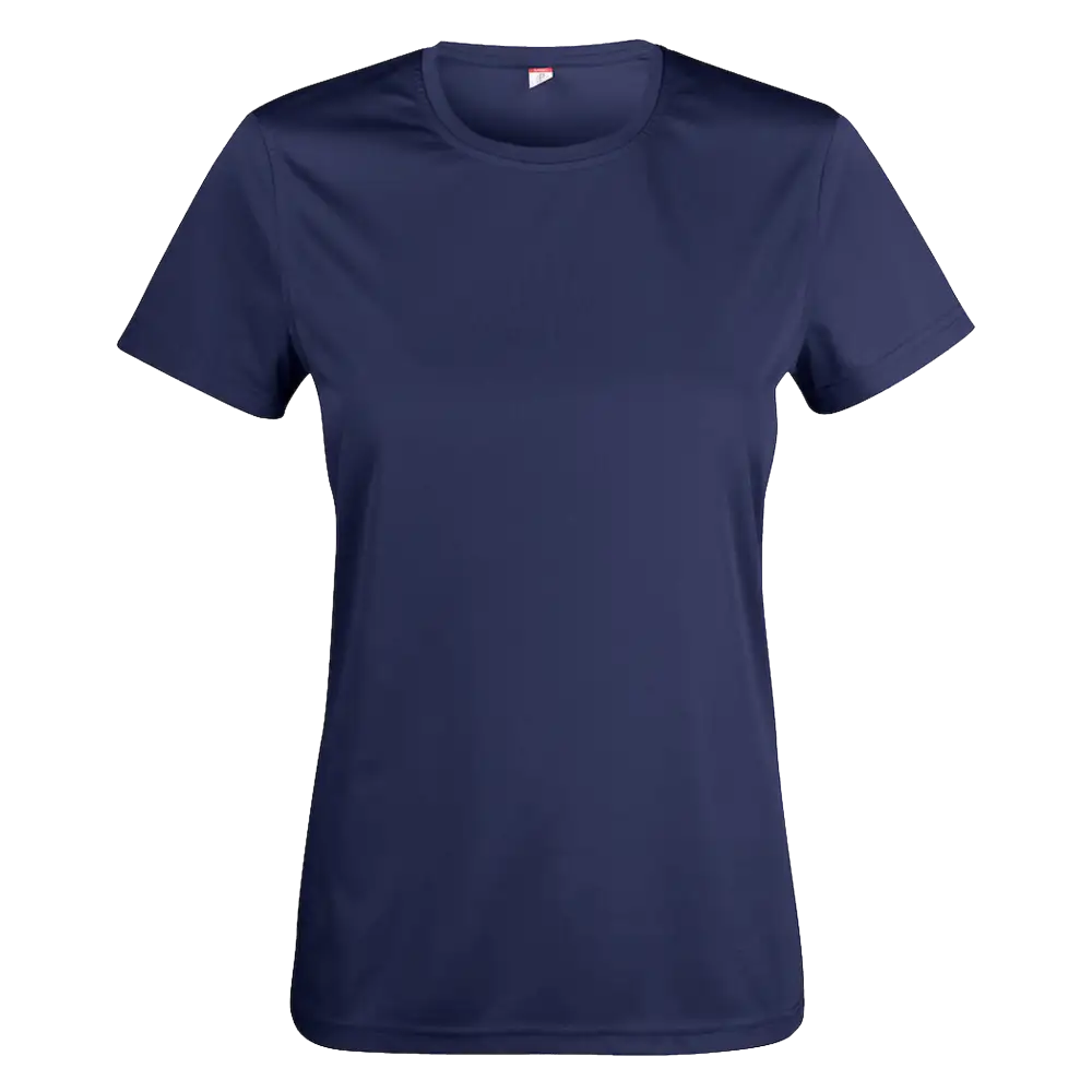 Tummansininen Clique Basic Active-T Women 029039 – tekninen naisten t-paita omalla logolla edullisesti