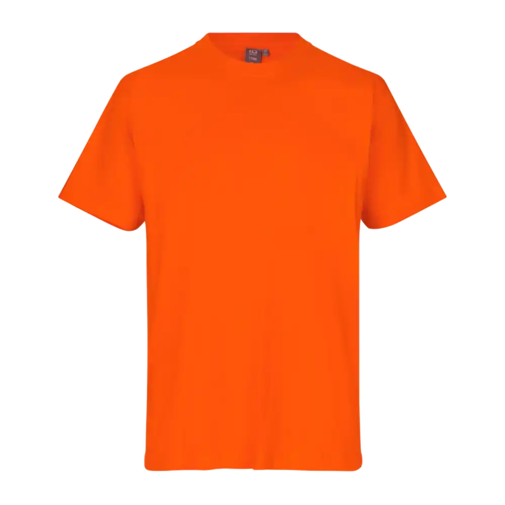 Oranssi ID® T-TIME® T-shirt 0510 – huomioväri t-paita omalla logolla tiimivaatteeksi