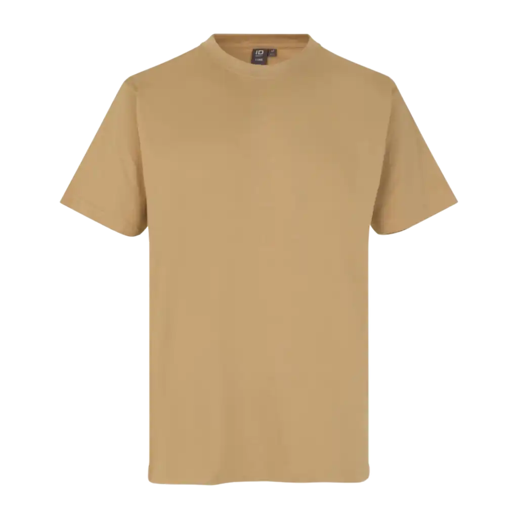 ID® T-TIME® T-shirt 0510 Sand – mukava t-paita omalla logolla seuroille ja yrityksille