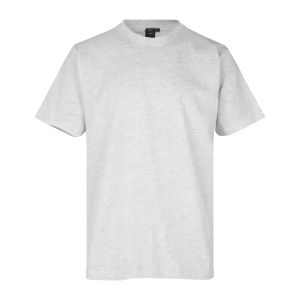 ID® T-TIME® T-shirt 0510 Snow Melange – vaalea t-paita omalla logolla yrityksille
