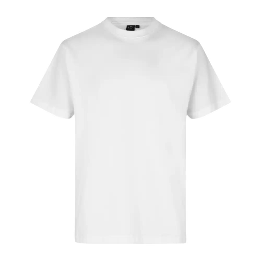 Valkoinen ID® T-TIME® T-shirt 0510 – klassinen t-paita omalla logolla yrityskäyttöön