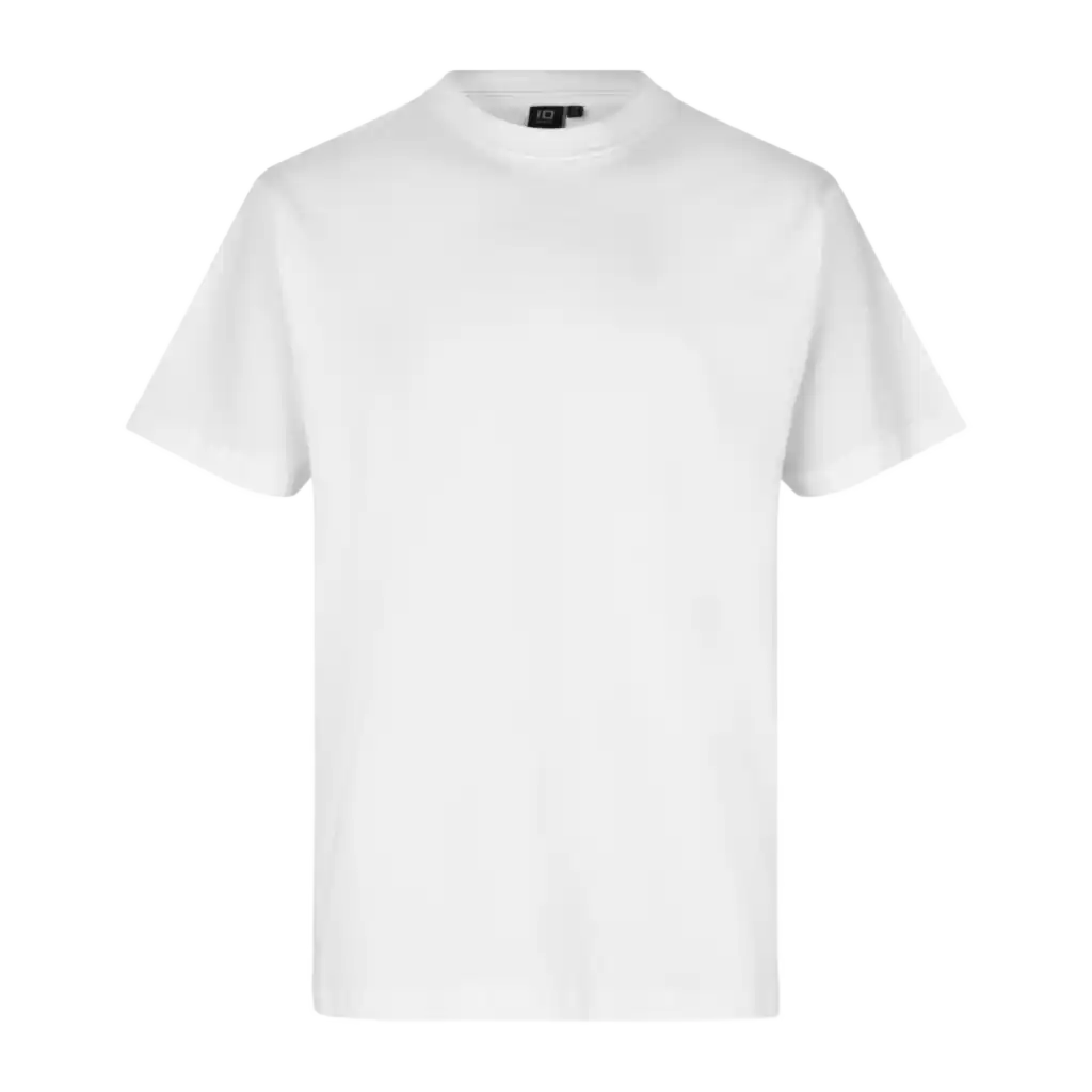 Valkoinen ID® T-TIME® T-shirt 0510 – klassinen t-paita omalla logolla yrityskäyttöön