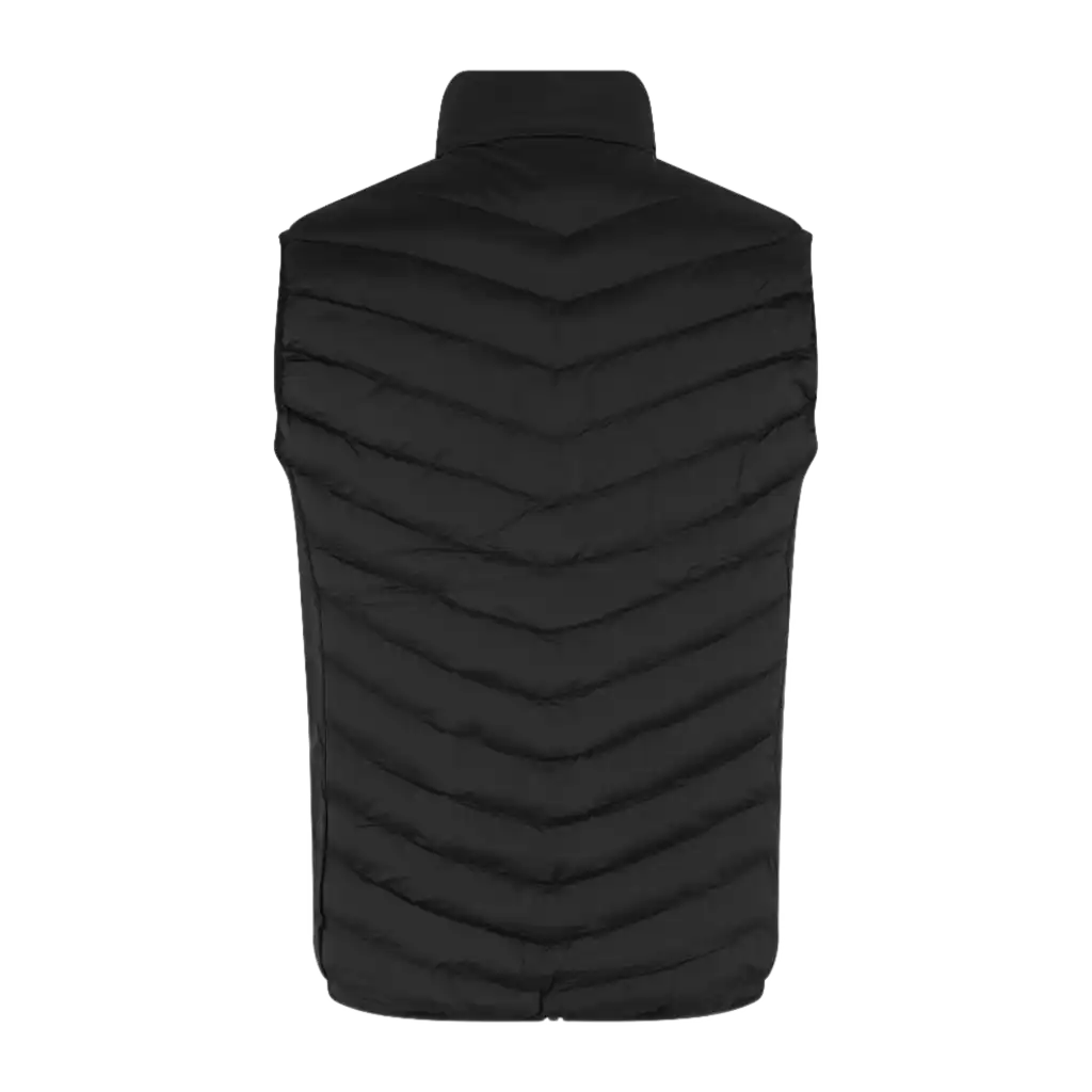 Musta Bodywarmer Stretch liivi takaosa – brodeerattu logo omalla logolla (0892