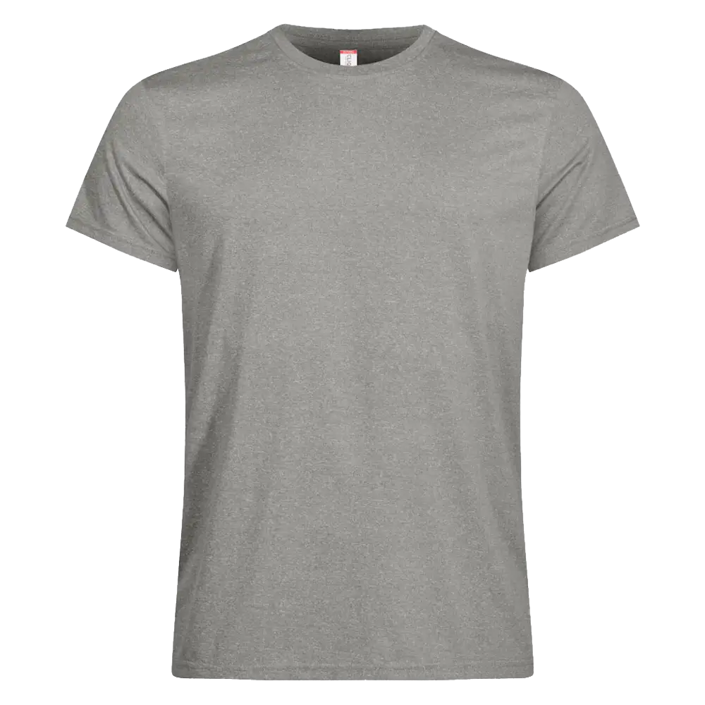 Miesten tekninen t-paita Clique Basic Active-T meleerattu harmaa – yrityspaita logolla