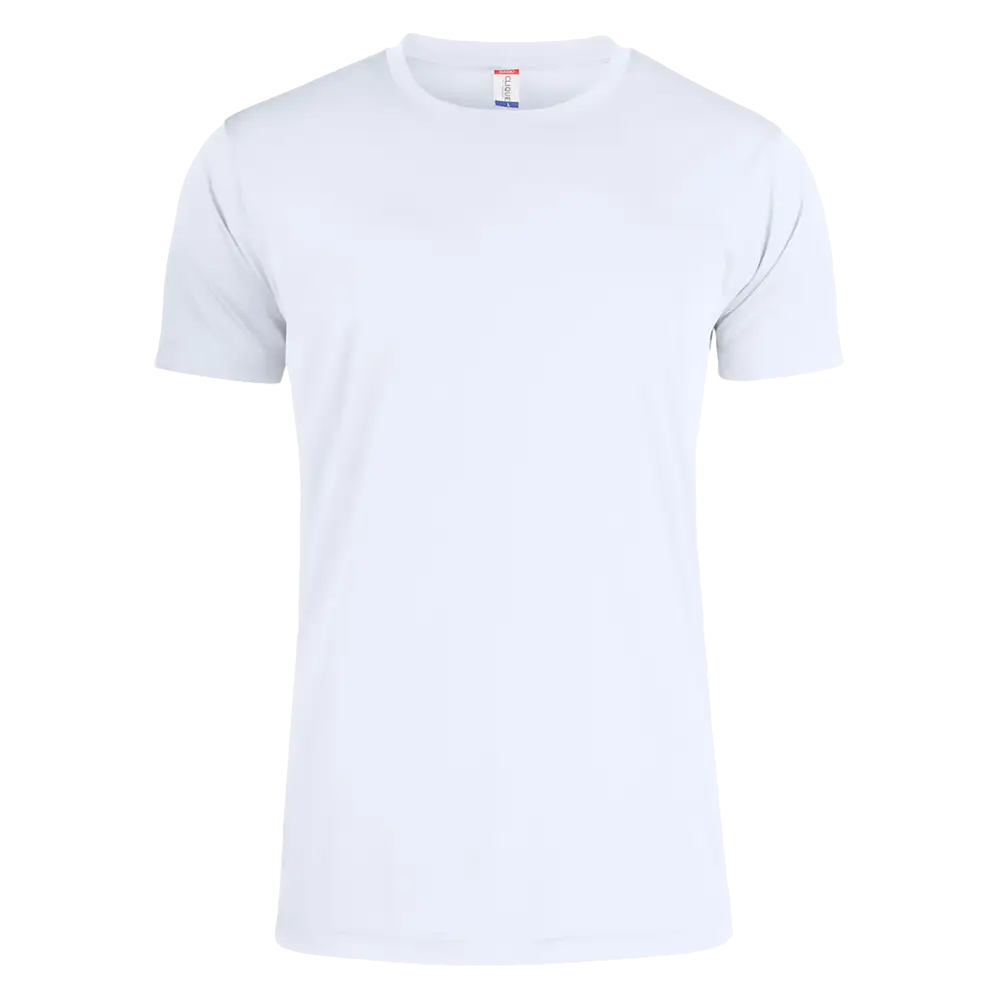 Miesten tekninen t-paita Clique Basic Active-T valkoinen – laadukas t-paita painatuksella