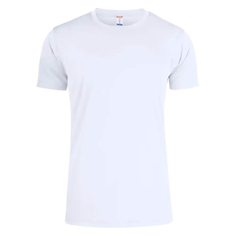 Miesten tekninen t-paita Clique Basic Active-T valkoinen – laadukas t-paita painatuksella