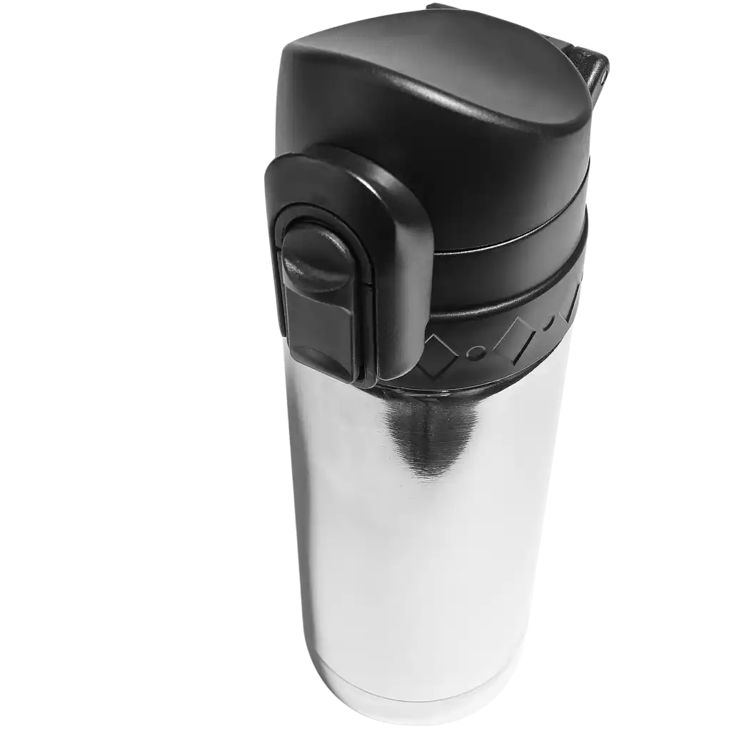 Teräksenvärinen Lord Nelson termosmuki (35cl) logolla – kestävä ja ajaton liikelahja