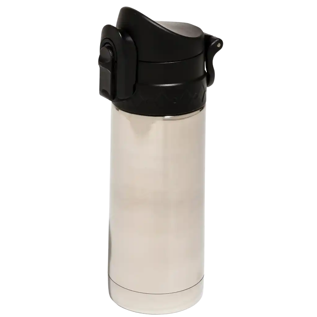 Teräksenvärinen Lord Nelson termosmuki (35cl) logolla – kestävä ja ajaton liikelahja