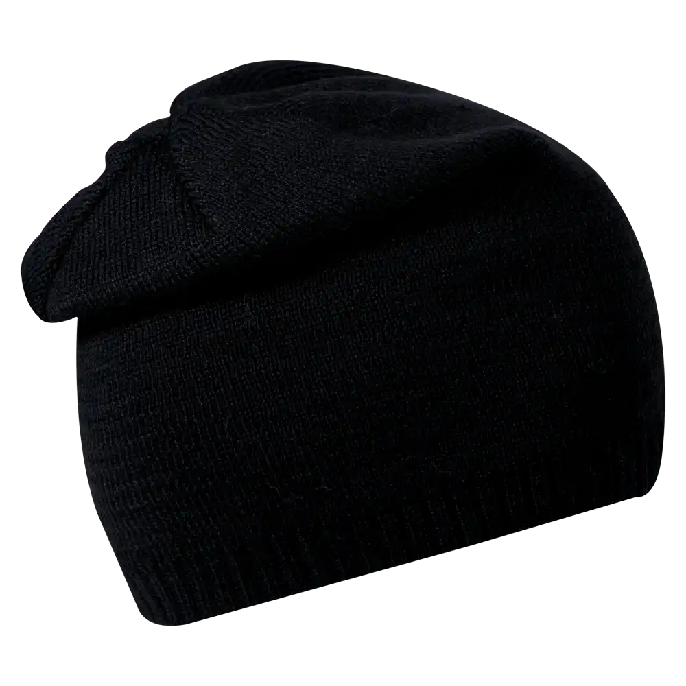 Extended Naisten Merinovillapipo omalla logolla (coFEE 3034) - Musta