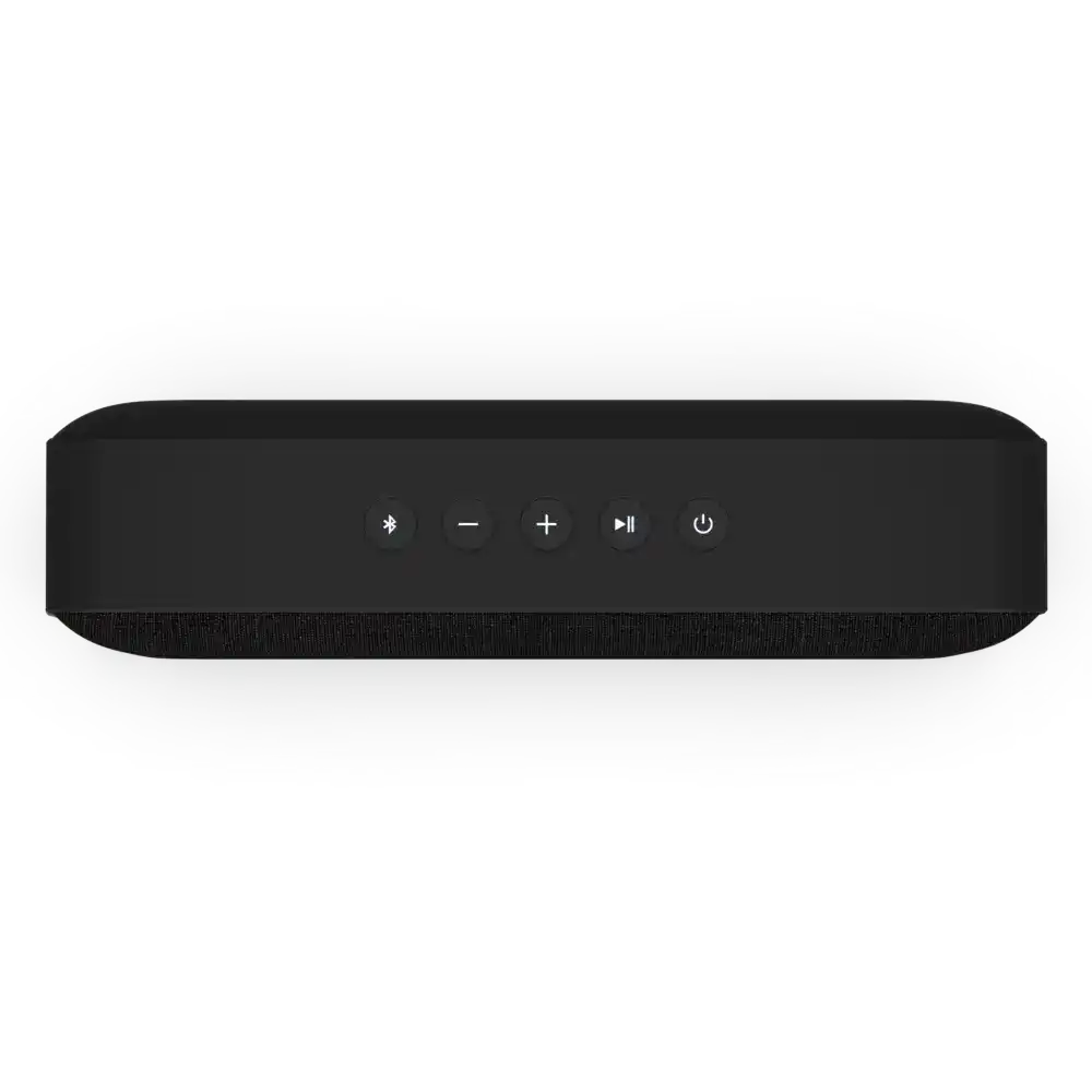 SACKit Move 150 kaiuttimen yläpaneeli ja helppokäyttöiset hallintanapit