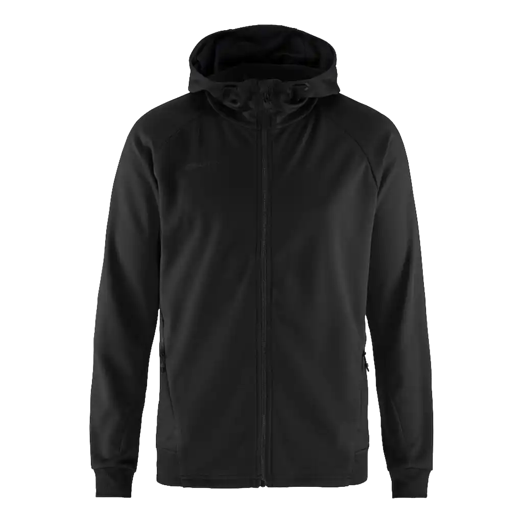 Takki omalla logolla - CRAFT ADV UNIFY FZ HOOD Black -ZigiZagi