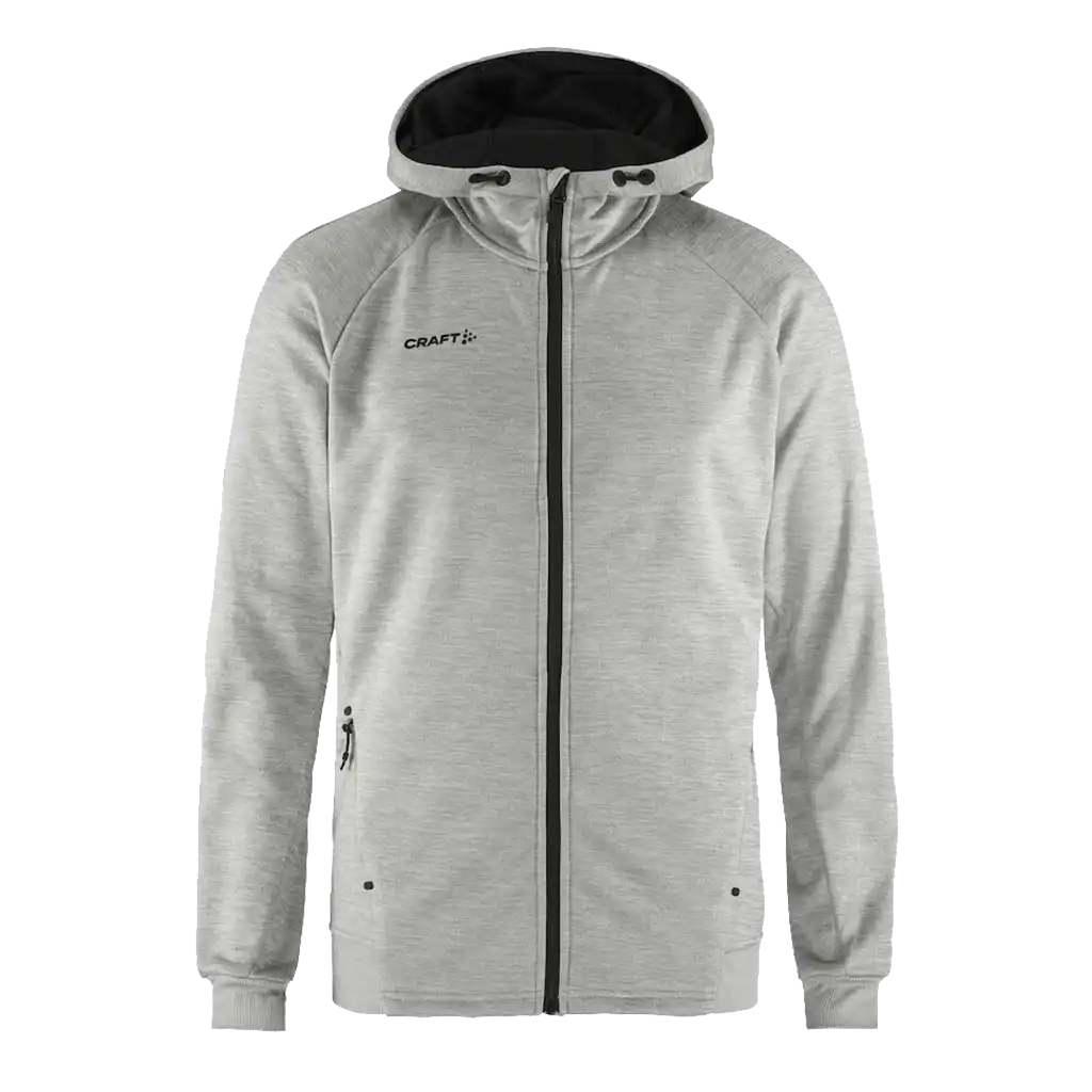Takki omalla logolla - CRAFT ADV UNIFY FZ HOOD Grey melange -ZigiZagi