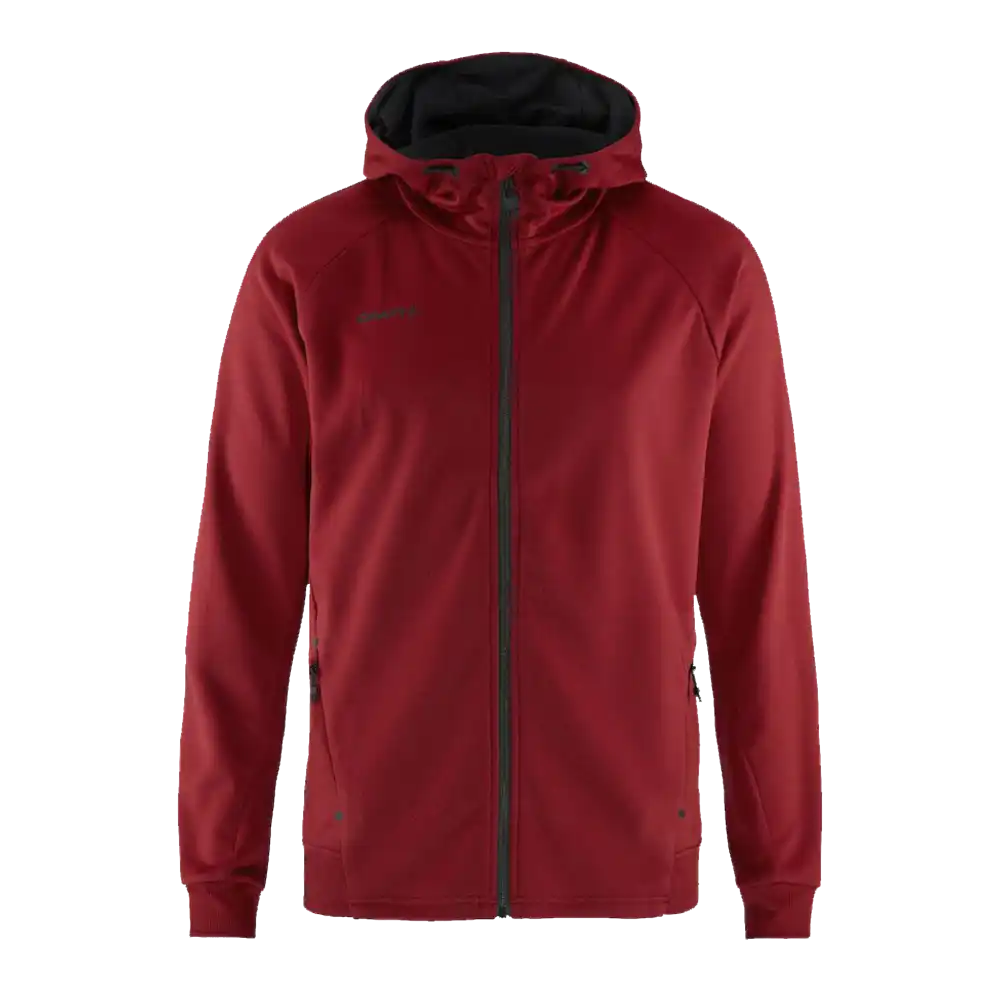 Takki omalla logolla - CRAFT ADV UNIFY FZ HOOD Rhubarb -ZigiZagi