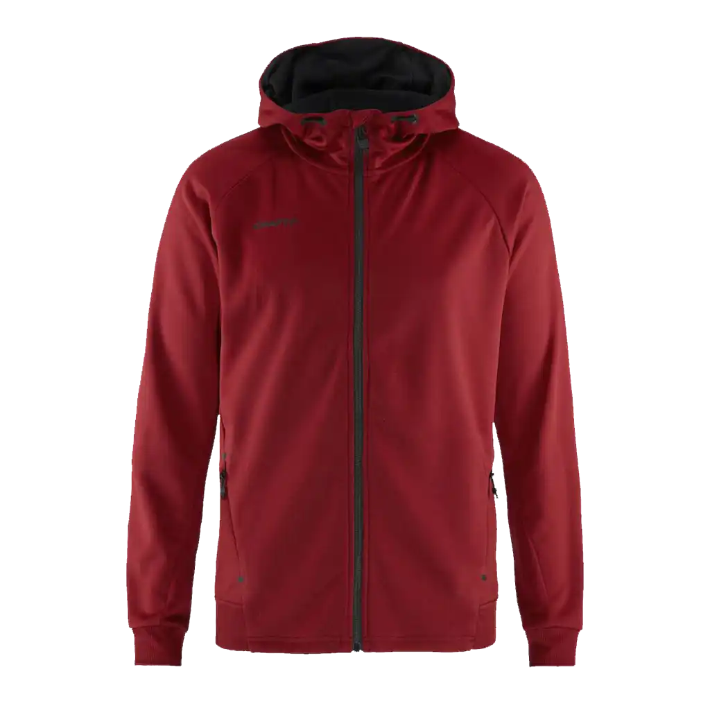 Takki omalla logolla - CRAFT ADV UNIFY FZ HOOD Rhubarb -ZigiZagi