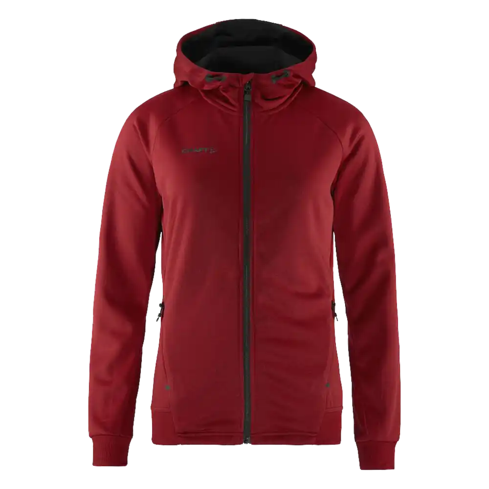 Takki omalla logolla - CRAFT ADV UNIFY FZ HOOD W Rhubarb -ZigiZagi