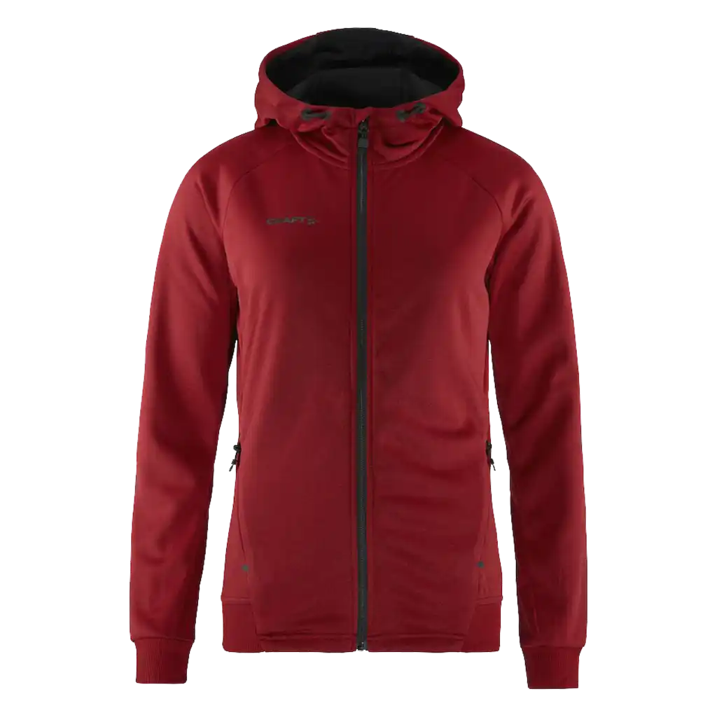 Takki omalla logolla - CRAFT ADV UNIFY FZ HOOD W Rhubarb -ZigiZagi