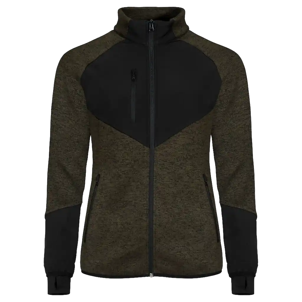 Clique Haines Women – naisten fleecetakki Sumunvihreä omalla logolla