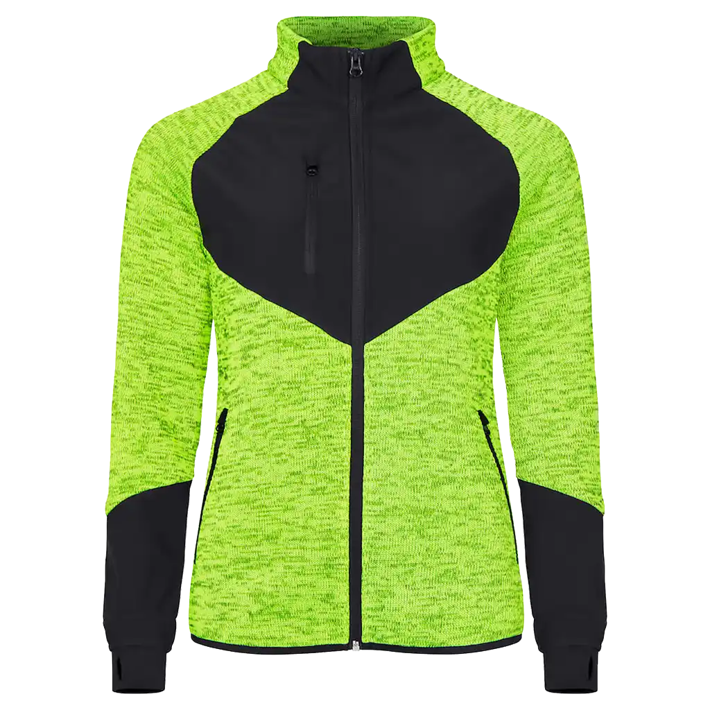 Clique Haines Women 023947 – naisten fleecetakki omalla logolla Visibility Yellow