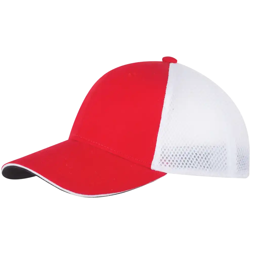 New Meshfit fitted trucker logolla, väri Punainen