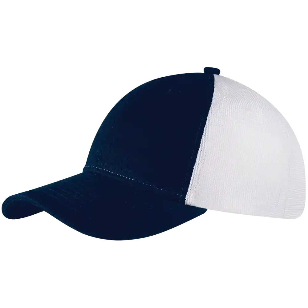 NewMesh trucker lippis navy-valkoinen omalla logolla-ZigiZagi