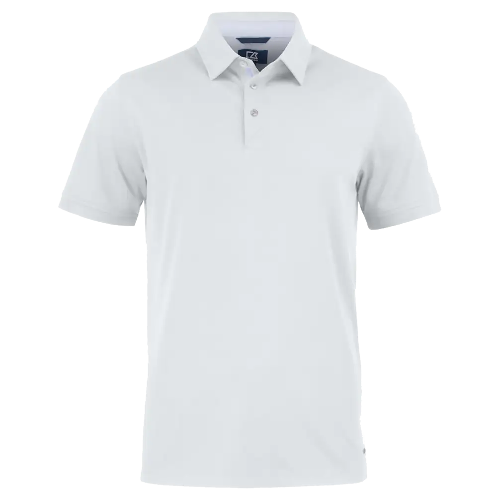 354420 CUTTER & BUCK ADVANTAGE PREMIUM POLO-PIKEE VALKOINEN OMALLA LOGOLLA-ZigiZagi