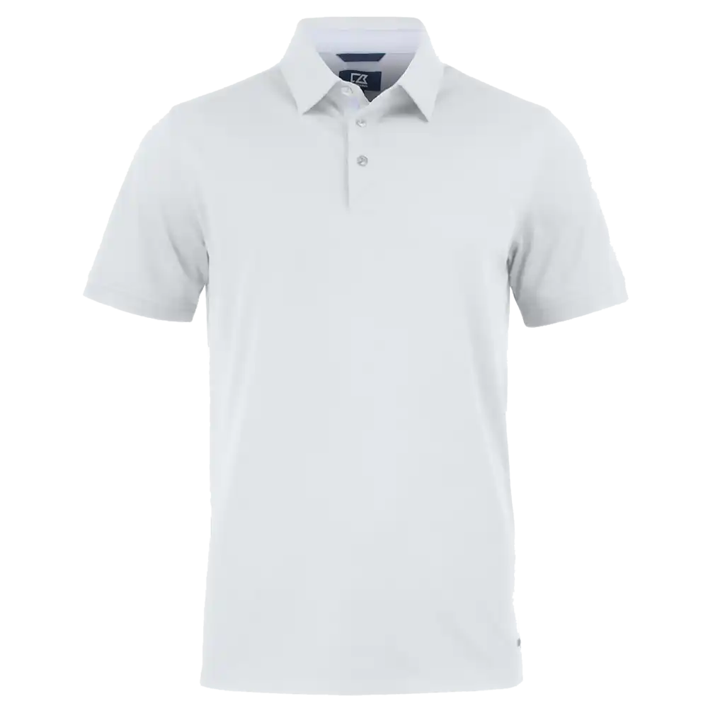 354420 CUTTER & BUCK ADVANTAGE PREMIUM POLO-PIKEE VALKOINEN OMALLA LOGOLLA-ZigiZagi