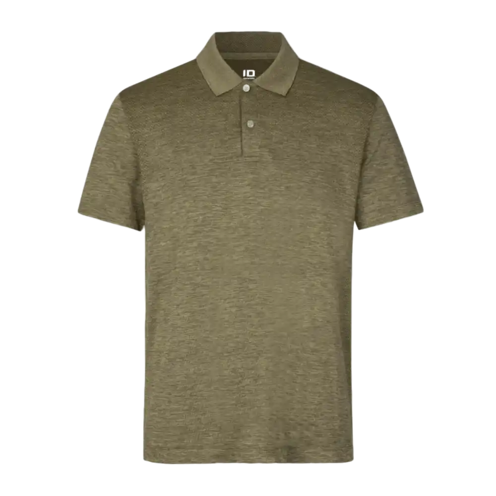 Polo paita active id 0572-Olive melange-ZigiZagi