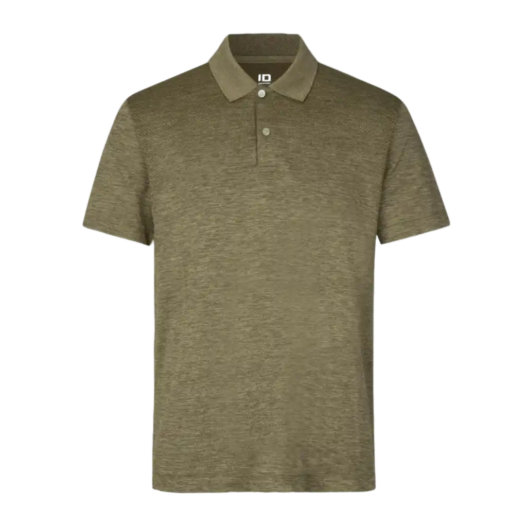 Polo paita active id 0572-Olive melange-ZigiZagi